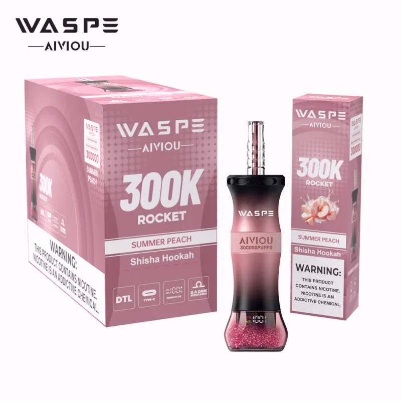 Suvaper Waspe シーシャ・フッカー 300k 300000パフ サマーピーチ 商品詳細 3 EU倉庫 使い捨てベイプデバイス