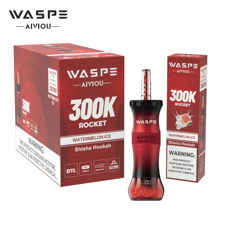 Suvaper Waspe シーシャ・フッカー 300k 300000 パフ ウォーターメロン・アイス 商品詳細 3 EU倉庫 使い捨て電子タバコデバイス