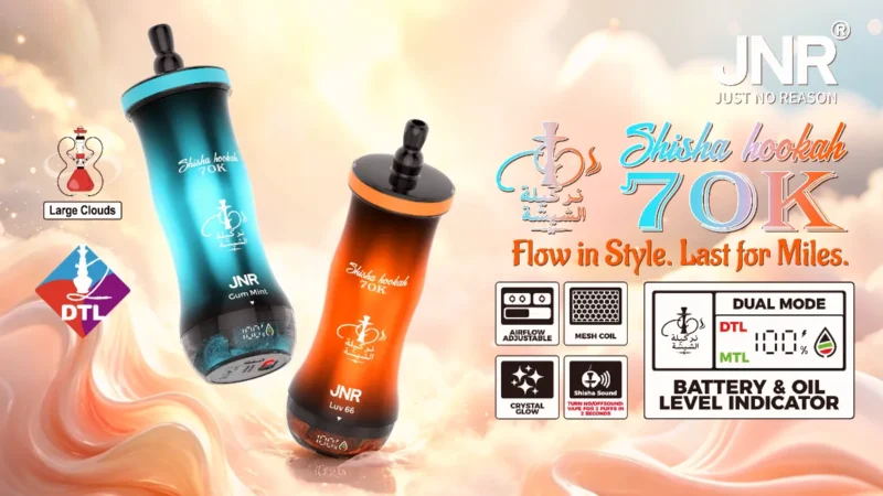 Sevape Jnr Shisha Hookah 70000 Bloss Startsidesbanner Marknadsbild 02 EU-lager Engångsvapeenhet
