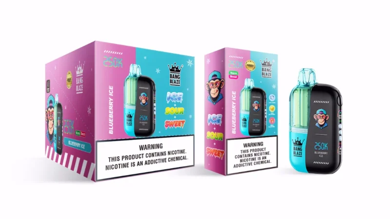 Suvaper Bang Blaze 250000 Puffs Blueberry Ice Product Image 002 Disposable Vape Device
