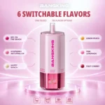 Suvaper Bang King Sixer 360 000 bloss, 6-i-1-smakskombination, 05 021, engångsvapeenhet