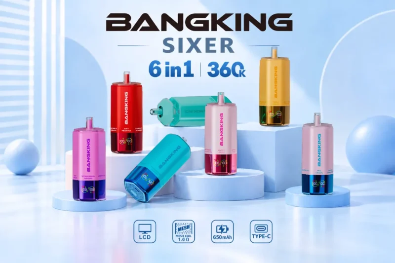 Suvaper Bang King Sixer 360 000 bloss 6-i-1 marknadsföringsbild 001 engångsvapeenhet