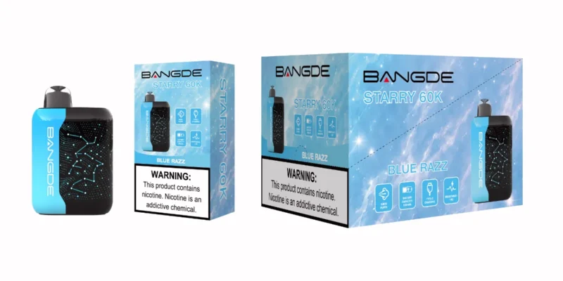 Suvaper Bangde Starry 60 000 bloss, smak Blue Razz, produktbild 013, engångsvapeenhet