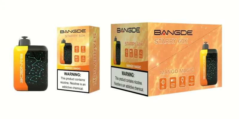 Suvaper Bangde Starry 60 000 bloss, smak: Mango Magic – Produktbild 015, engångsvapeenhet