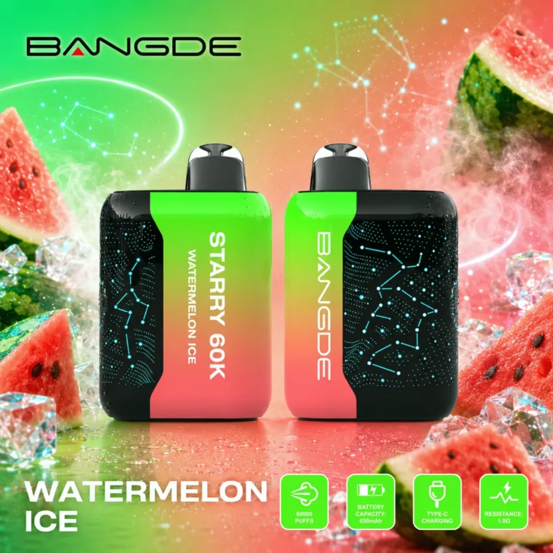 Suvaper Bangde Starry 60 000 bloss, smak: vattenmelon med is – produktbild 020, engångsvape-enhet