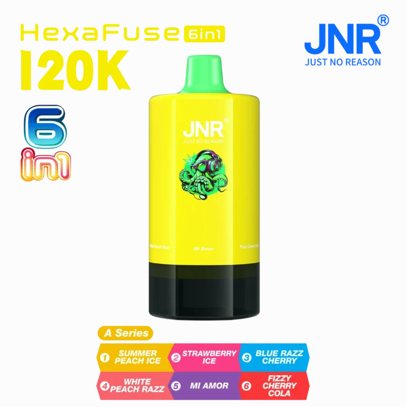 Suvaper Jnr Hexafuse 6-in-1 120,000パフ フレーバーディスプレイ Aシリーズ 01 EU倉庫