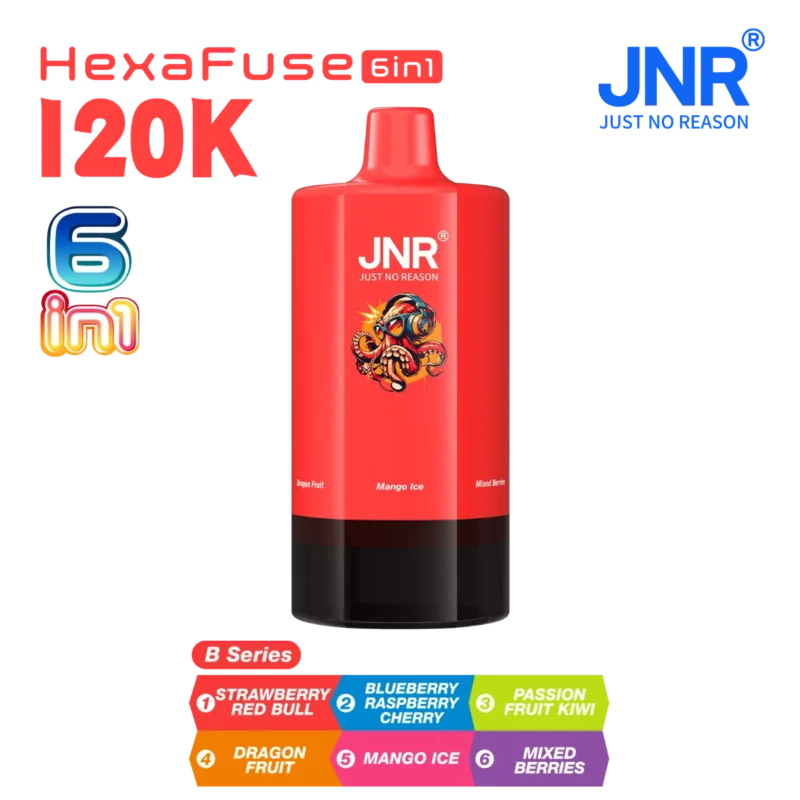 Suvaper Jnr Hexafuse 6-in-1 120,000パフ フレーバー表示 Bシリーズ 02 EU倉庫