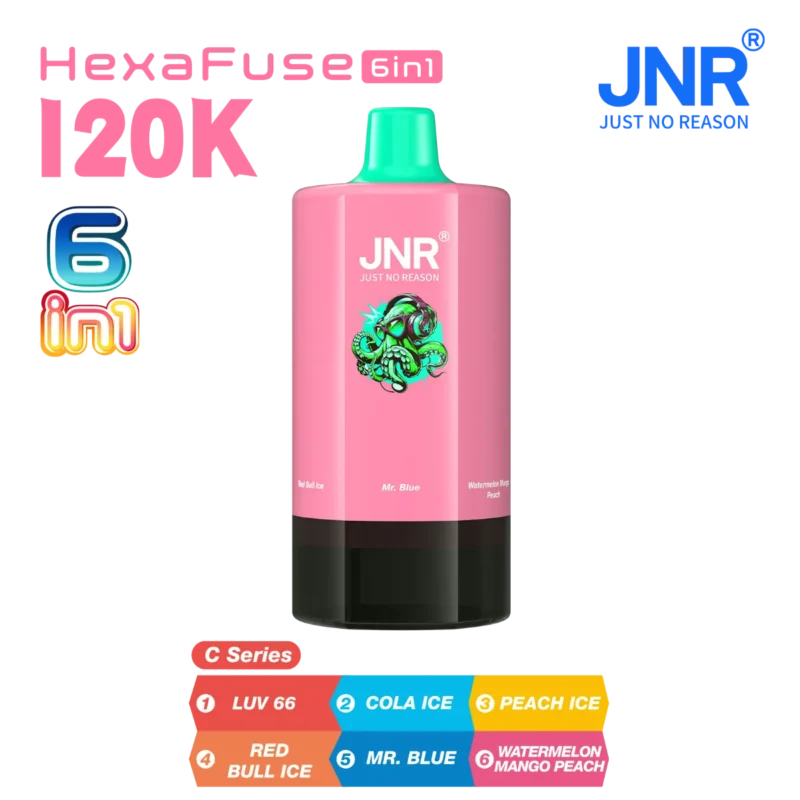 Suvaper Jnr Hexafuse 6-in-1 120,000パフ フレーバー表示 Cシリーズ 03 EU倉庫