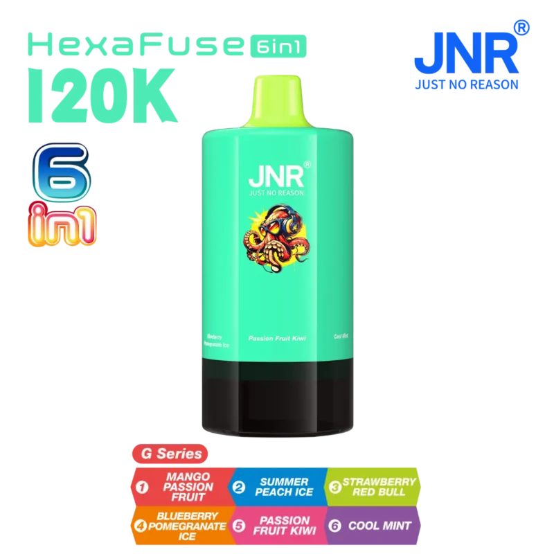 Suvaper Jnr Hexafuse 6-in-1 120,000パフ フレーバー表示 Gシリーズ 07 EU倉庫