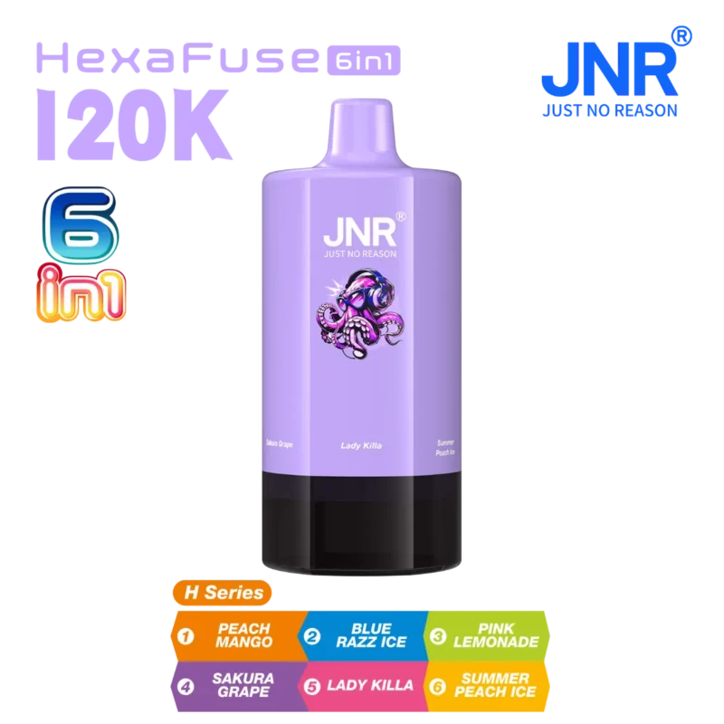 Suvaper Jnr Hexafuse 6 in 1 120,000パフ フレーバー表示 Hシリーズ 08 EU倉庫