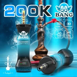 Suvaper Qq Bang Shisha 200 000 bloss Blåbär 002 Engångsvapeenhet