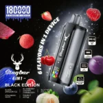 Suvaper Stag Bar 6 In 1 180000 Puffs Black Edition Image 002 Disposable Vape Device