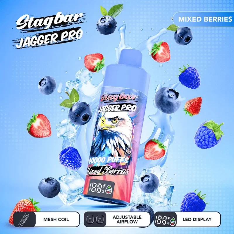 Suvaper Stag Bar Jagger Pro 40000 Puffs Mixed Berries Image 013 Disposable Vape Device