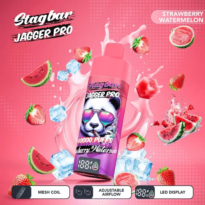 Suvaper Stag Bar Jagger Pro 40000 Puffs Strawberry Watermelon Image 019 Disposable Vape Device
