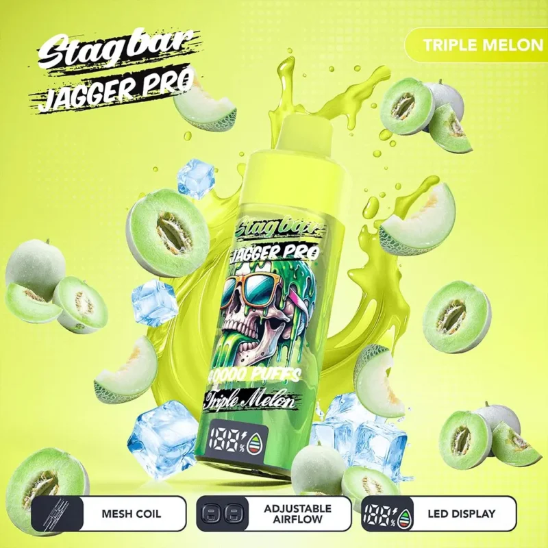 Suvaper Stag Bar Jagger Pro 40000 Puffs Triple Melon Image 020 Disposable Vape Device