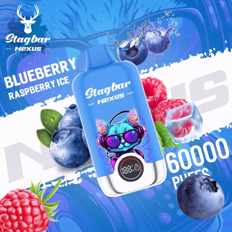 suvaper-stag-bar-nexus-60000-puffs-blueberry-raspberry-ice-image-001 Suvaper Stag Bar Nexus 60000 Puffs Blueberry Raspberry Ice Image 001 Disposable Vape Device