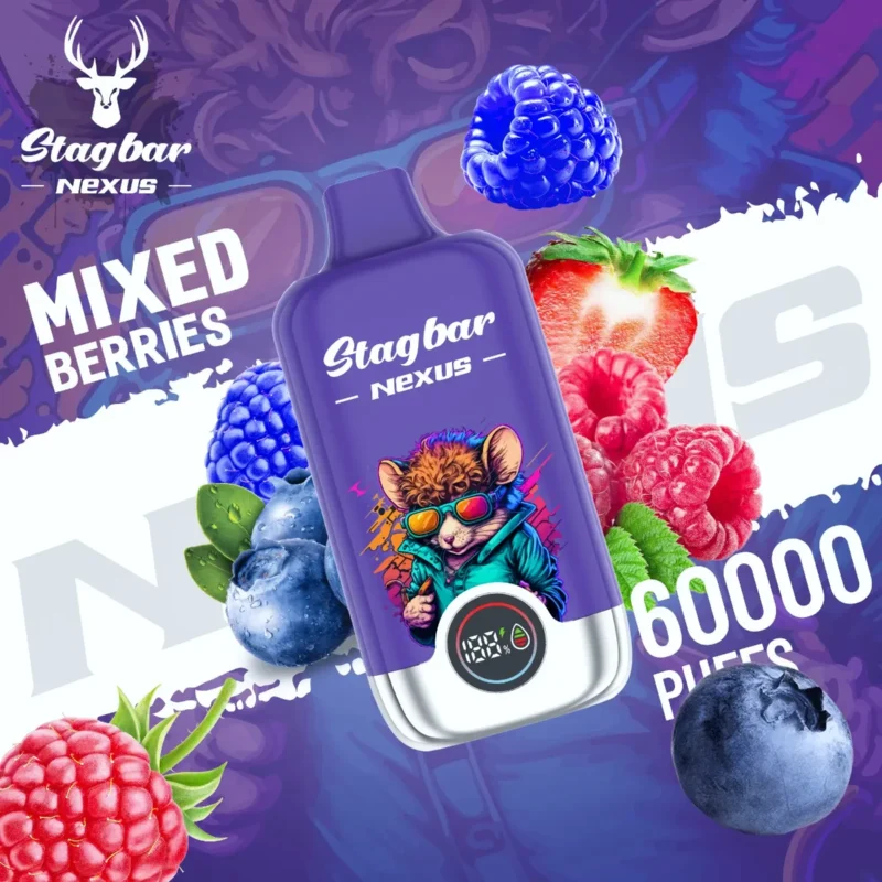 Suvaper Stag Bar Nexus 60000 Puffs Mixed Berries Image 005 Disposable Vape Device
