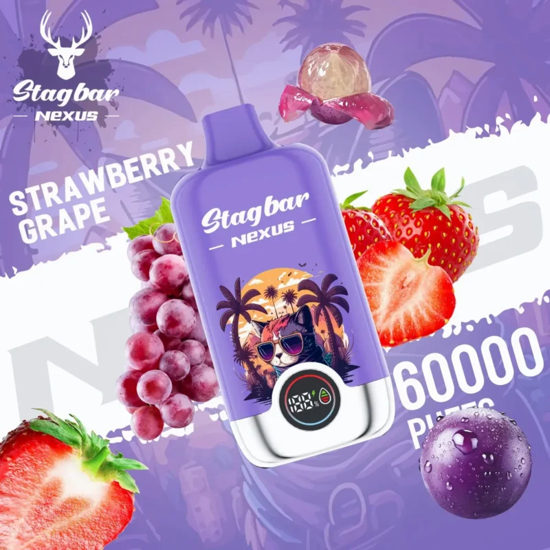 Suvaper Stag Bar Nexus 60000 Puffs Strawberry Grape Image 009 Disposable Vape Device